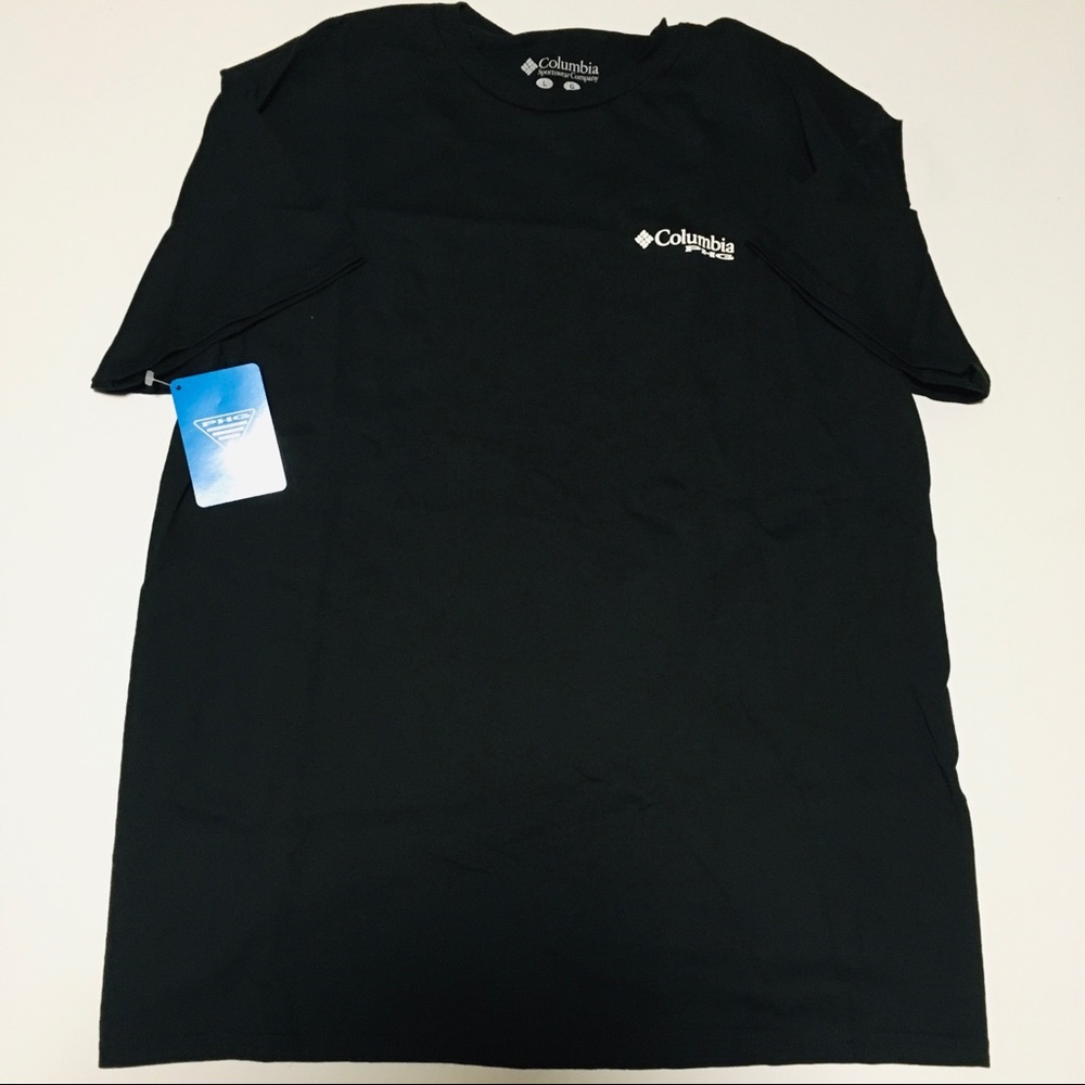 NWT Columbia Sportswear PHG Hunting Flag T-Shirt Men’s Size L Large Black NEW - Picture 2 of 9